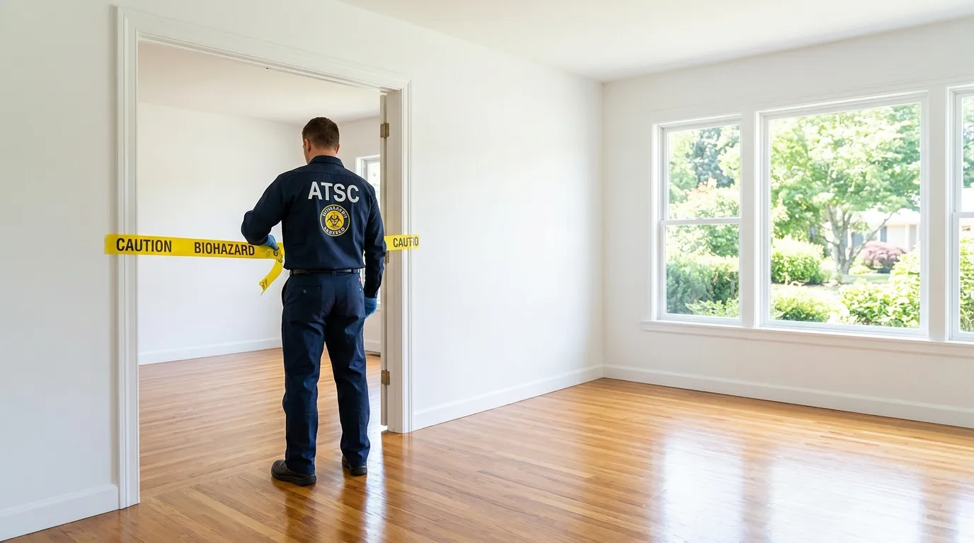 Certified biohazard cleanup crew performing Trauma Scene Cleanup in Baychester